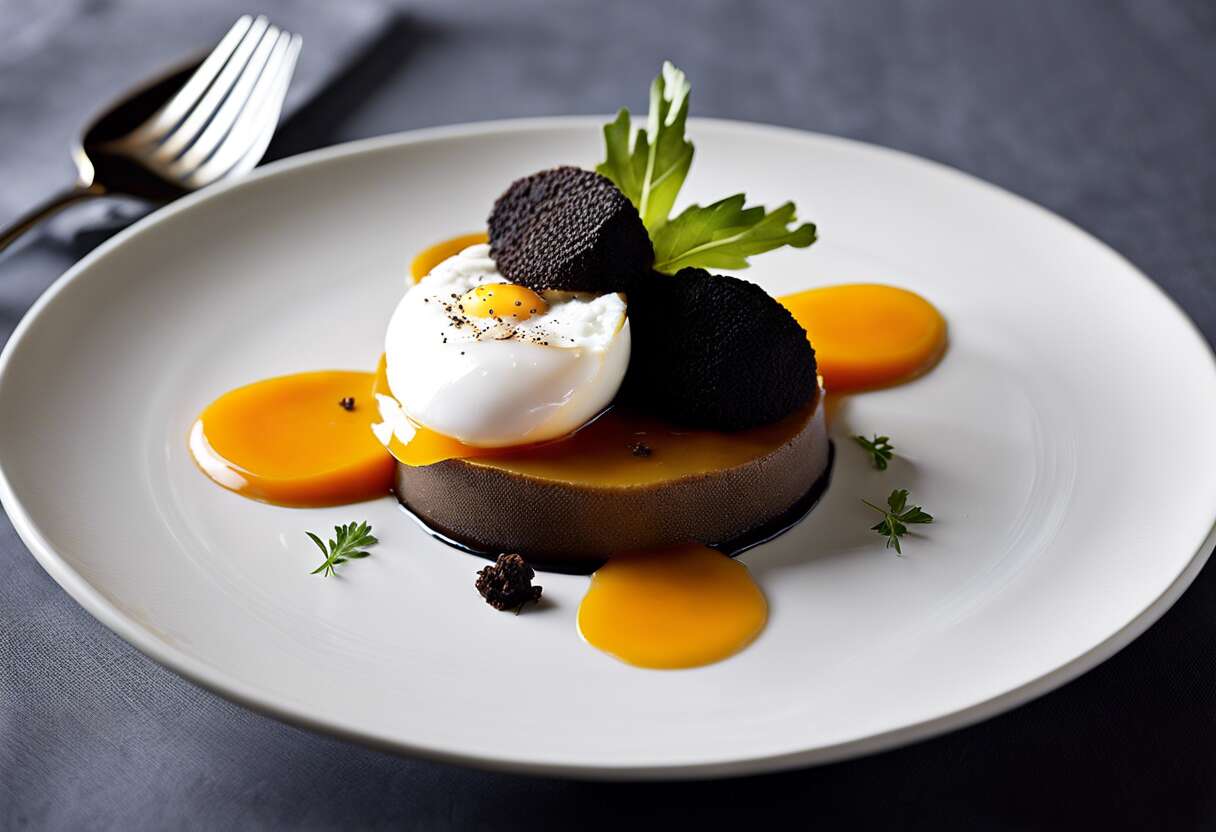 Purée de potimarron à la truffe noire fraîche et œuf poché : recette gourmande