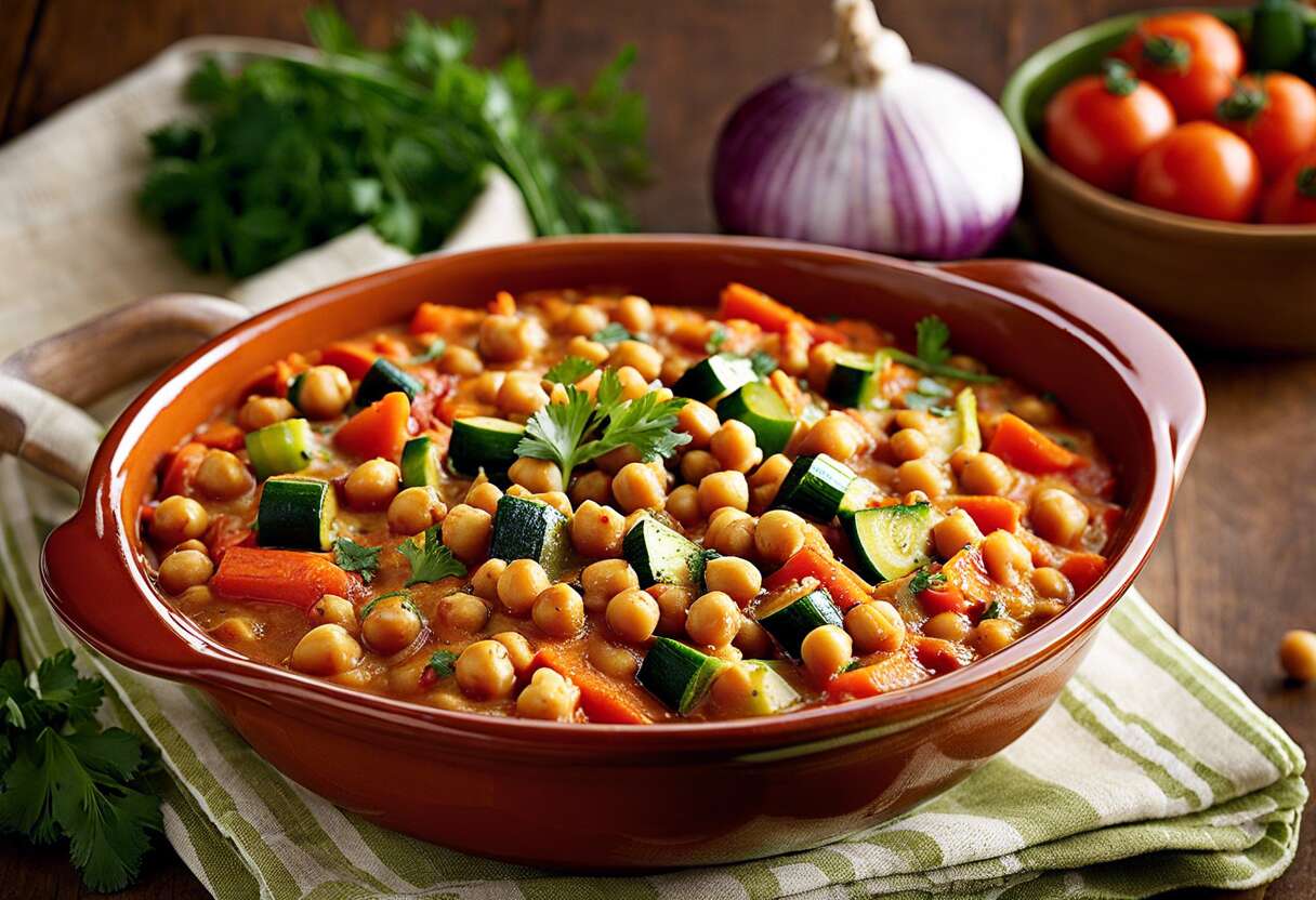 Recette facile de cocotte de légumes aux pois chiches