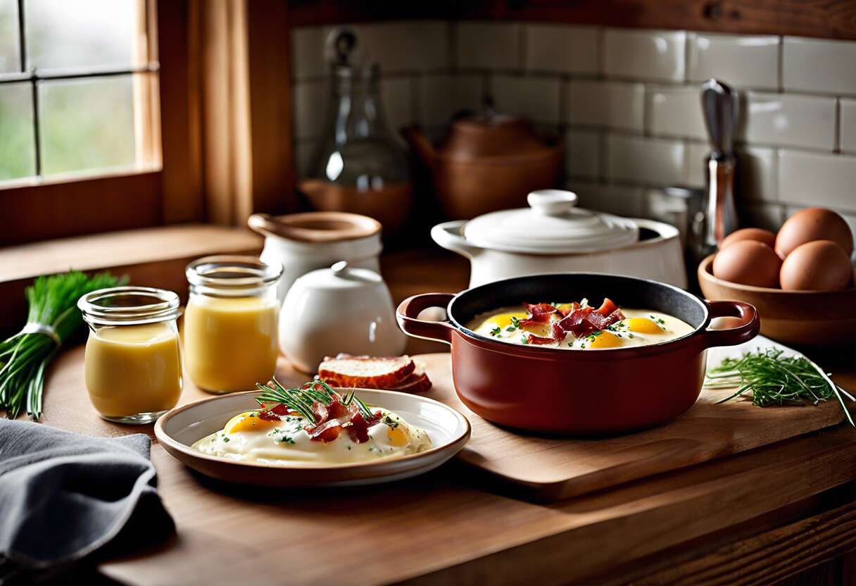 Recette facile d'œufs cocotte au bacon : un plat gourmand en quelques étapes