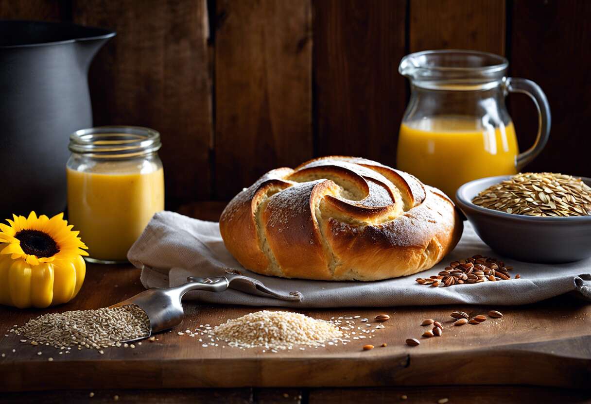 Recette de pain au sarrasin aux graines cuit en cocotte