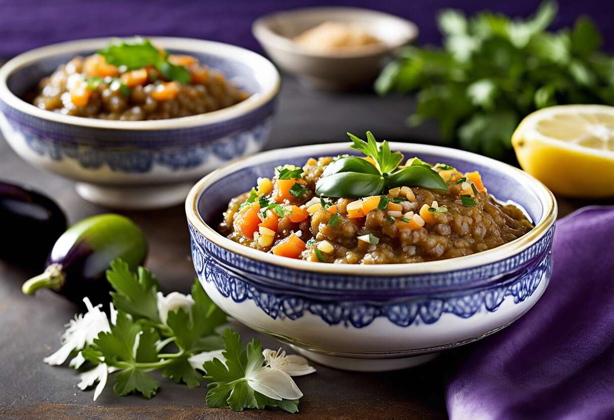 Recette de caviar d'aubergines au cumin : saveurs orientales en cuisine
