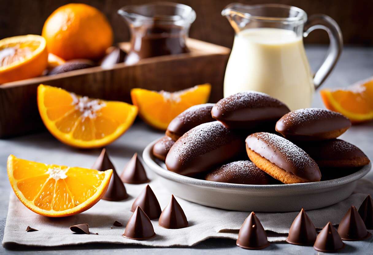 Recette de madeleines au chocolat au lait et à l'orange - Saveurs gourmandes
