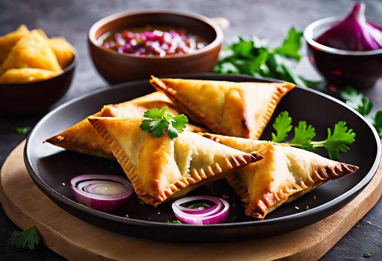 Samoussas de bœuf aux oignons : recette facile et savoureuse