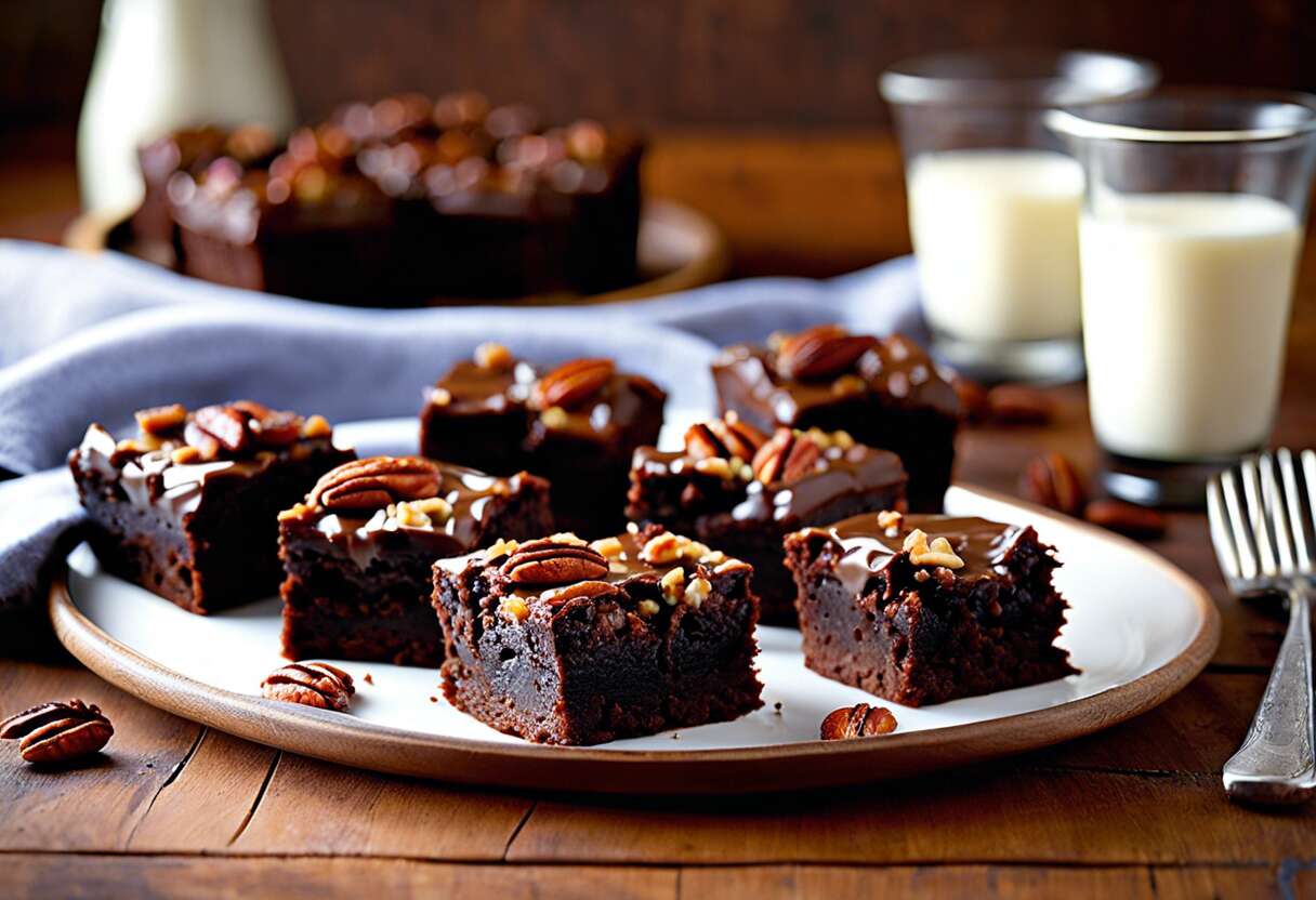 Recette de brownie fondant aux noix de pécan : plaisir gourmand garantit