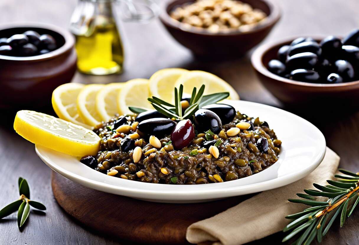 Tapenade express aux olives noires et pignons de pin : recette facile et rapide