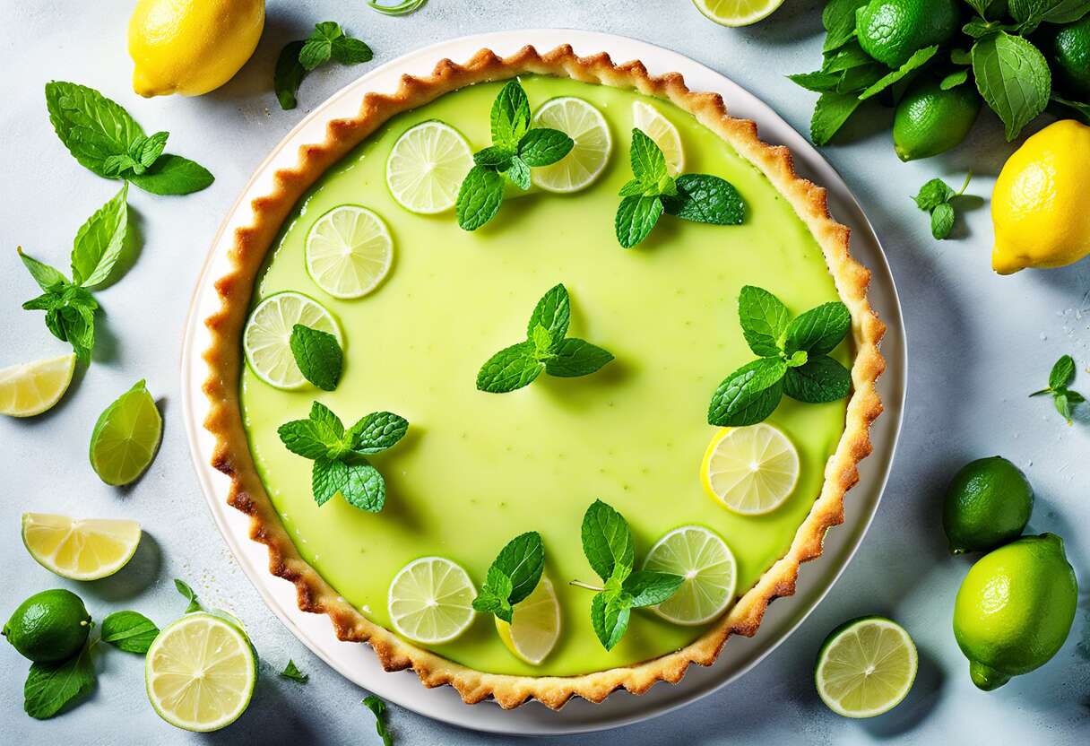 Recette de tarte au citron façon mojito : fraîcheur et gourmandise garanties !