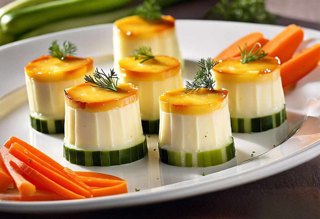 Petits flans de légumes au fromage de chèvre : recette facile et savoureuse