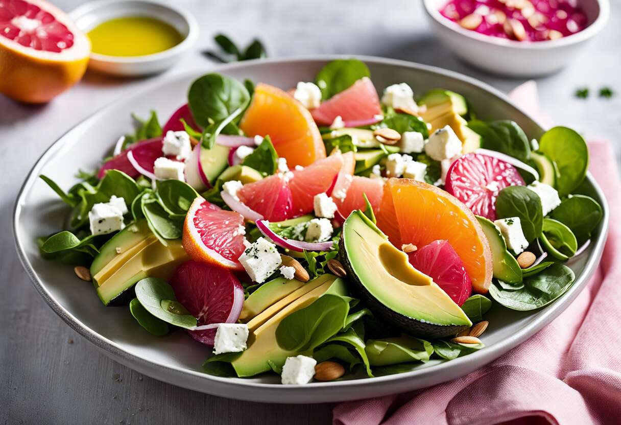 Salade acidulée : recette et vinaigrette au pamplemousse