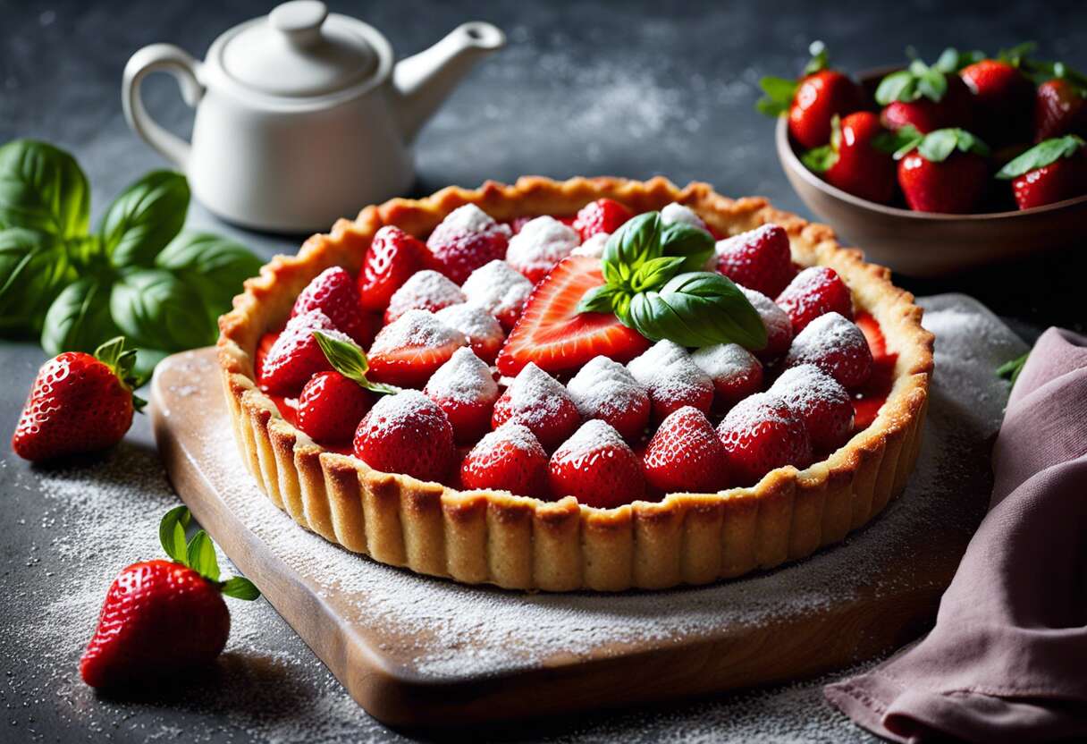 Recette de tarte aux fraises et basilic : saveurs inédites et gourmandes