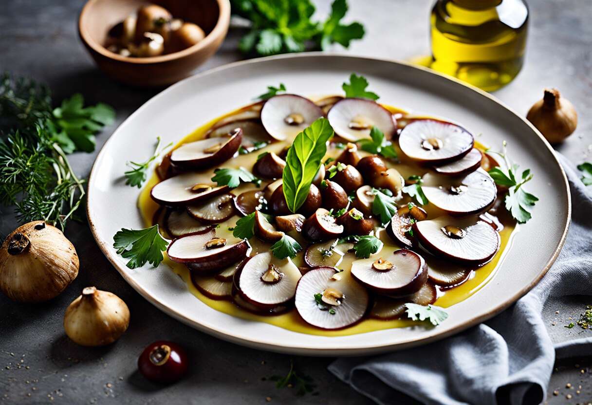 Carpaccio de cèpes : recette facile et savoureuse