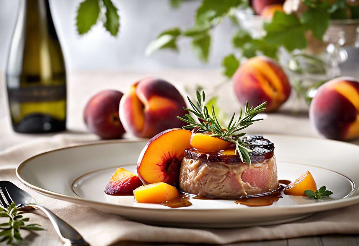 Recette facile : mignon aux pêches de vignes pour un dessert parfait