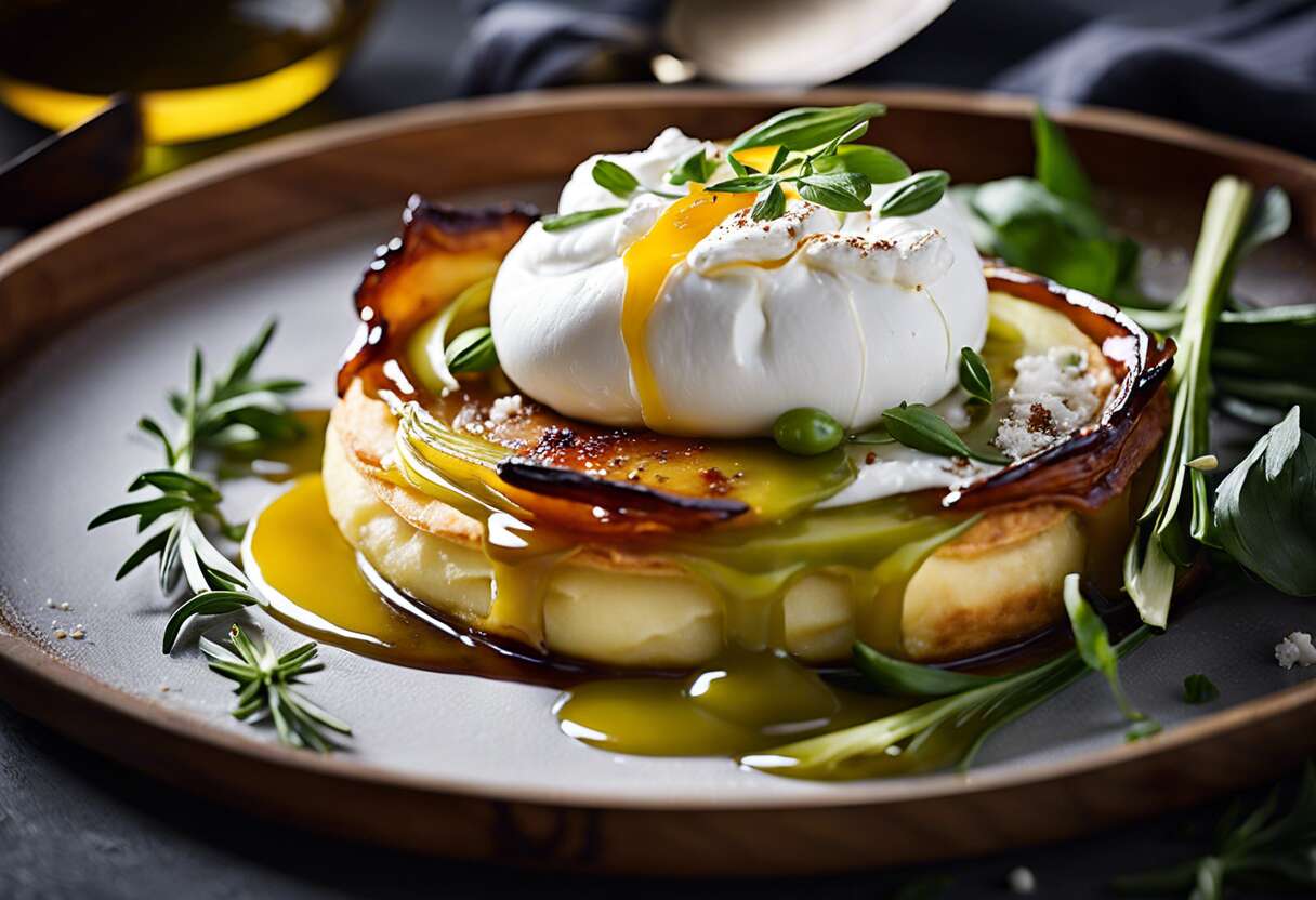 Tatin de poireaux et burrata : une recette savoureuse par Les Idées Claire