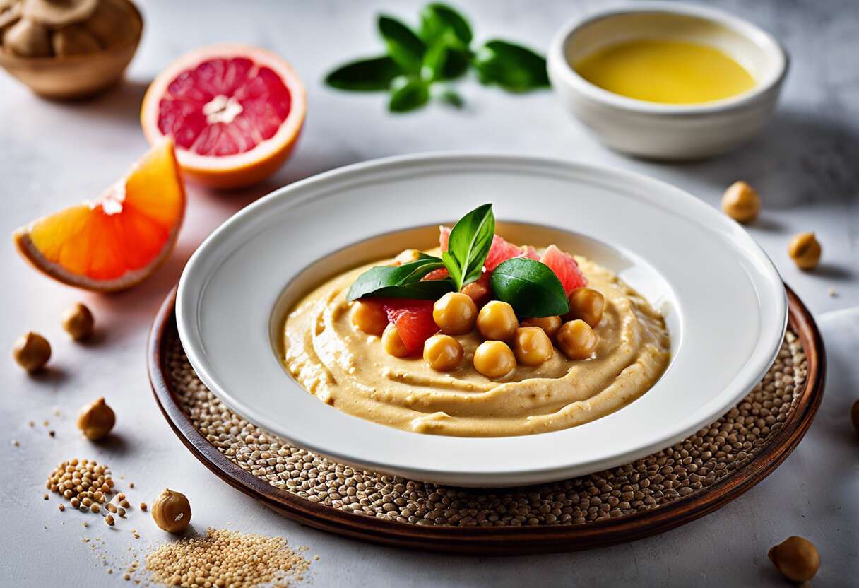 Houmous aux saveurs de gingembre et pamplemousse : une recette exotique !