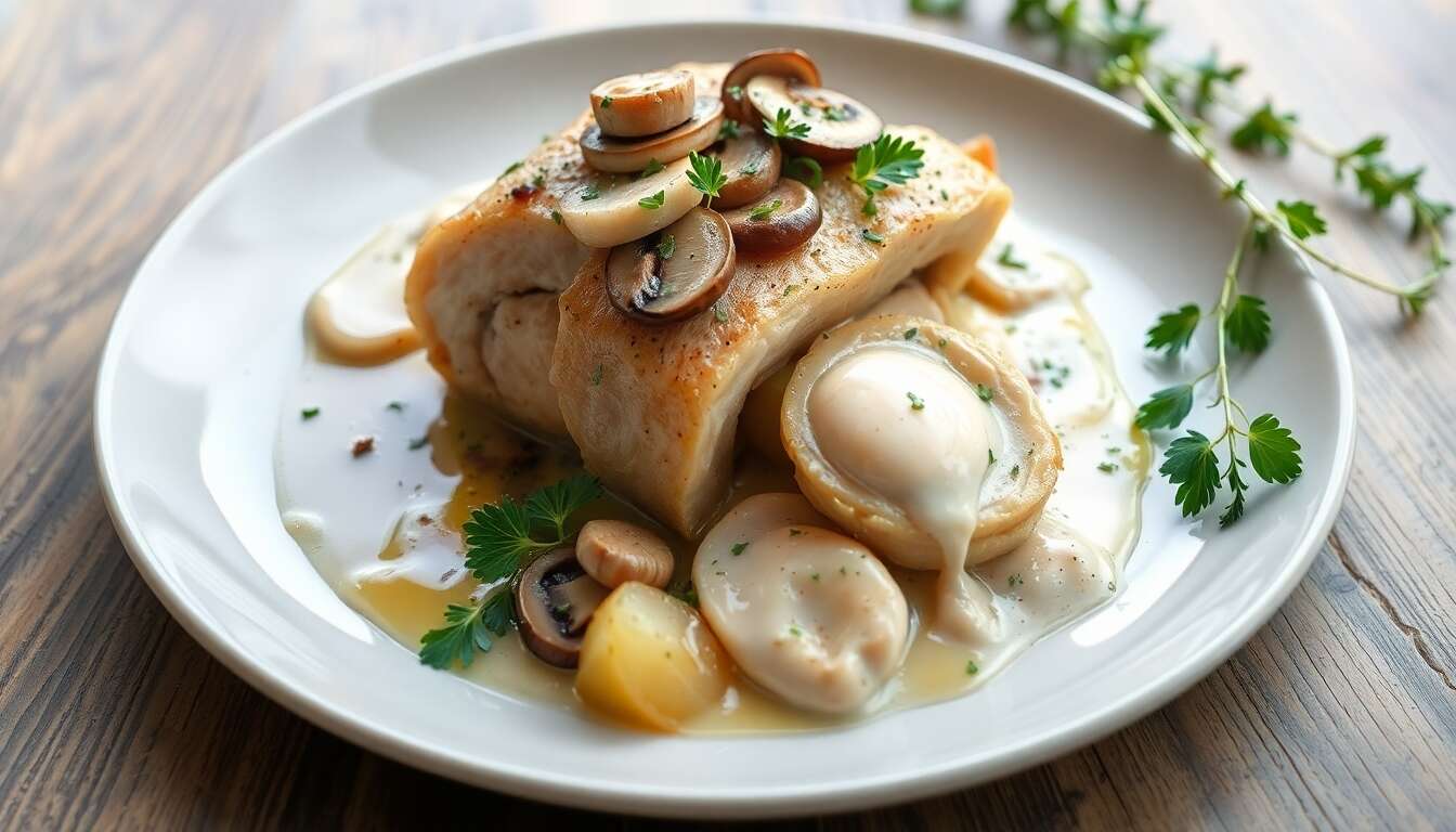 Roulade forestière : recette aux champignons et grenailles