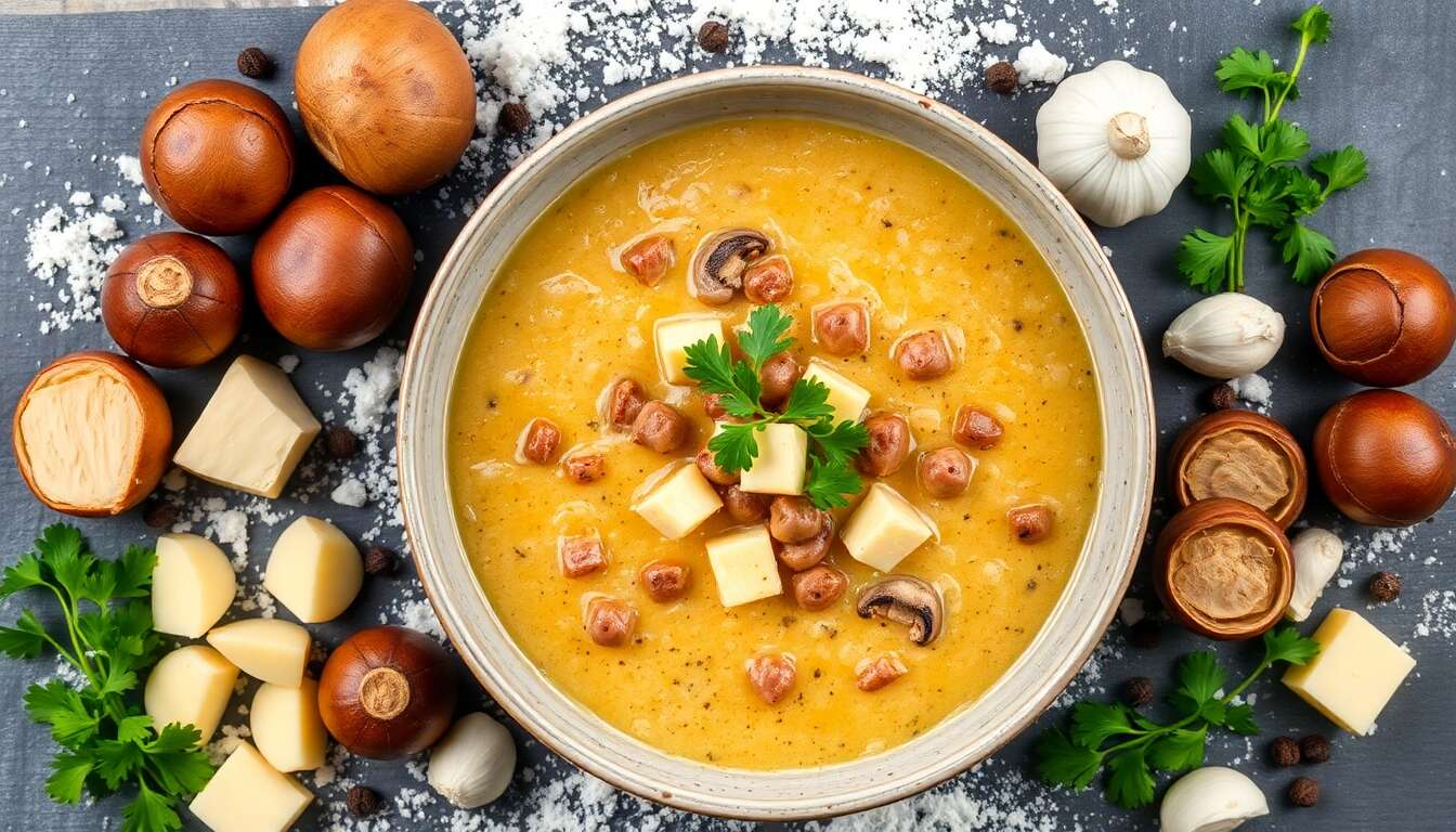 Schupfnudle automnaux : champignons, châtaignes et lomo ibérico