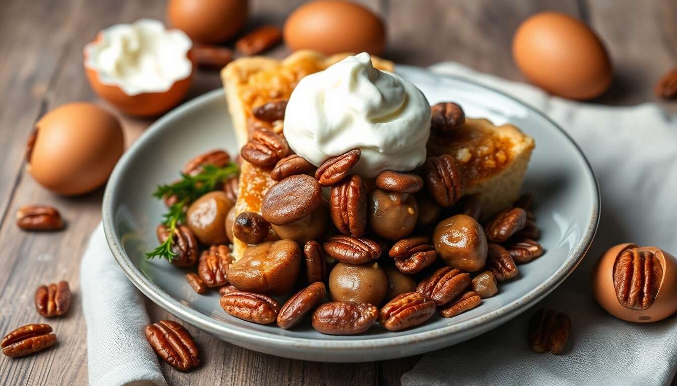 Recette de tarte aux champignons, marrons et noix de pécan