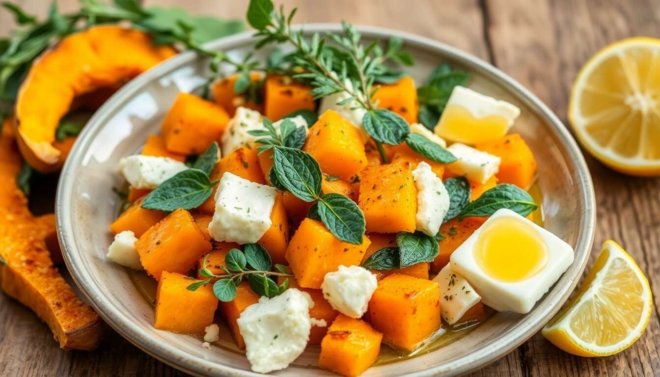 Salade de boulgour et butternut : recette gourmande aux herbes et chèvre frais