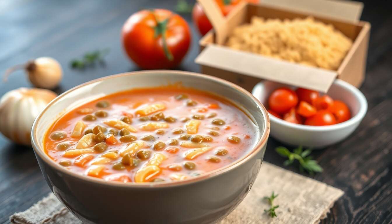 Recette de soupe de lentilles et ditalini