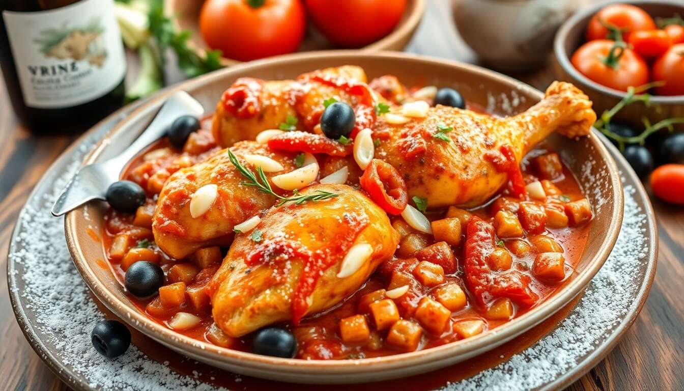 Recette authentique : poulet Cacciatore (Pollo alla Cacciatora)