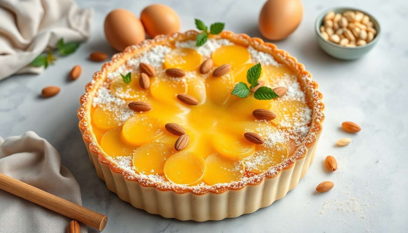 Tarte mirabelles, amandes et cardamome : recette gourmande