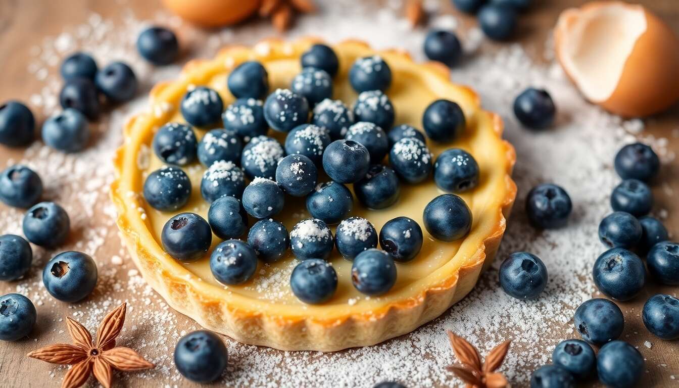 Recette de tarte aux myrtilles façon Christophe Felder