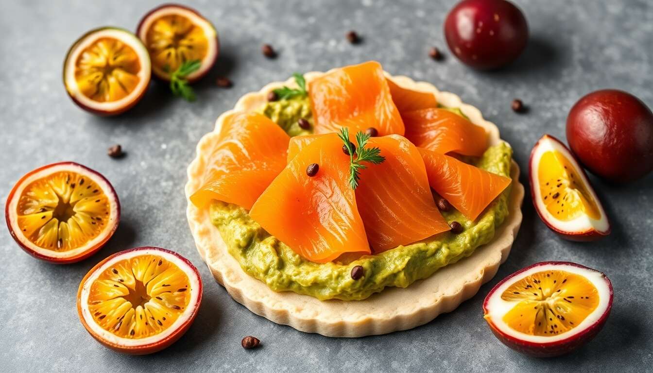 Recette : tarte Salée au Saumon Fumé et Guacamole Passion