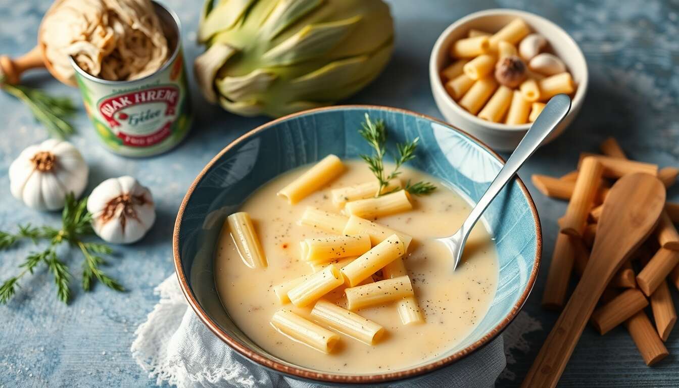 Soupe de pâtes aux cicerchie et artichauts : une recette savoureuse