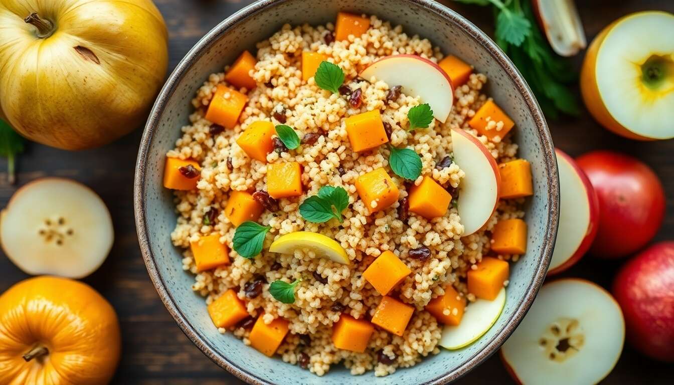 Salade de Pommes, butternut, fenouil et Quinoa : recette Gourmande