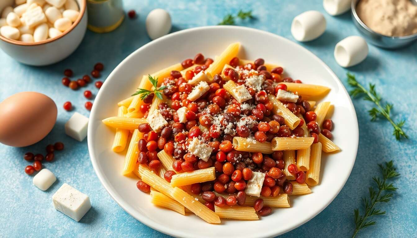 Pâtes aux lentilles rouges, haricots blancs et parmesan : une recette savoureuse
