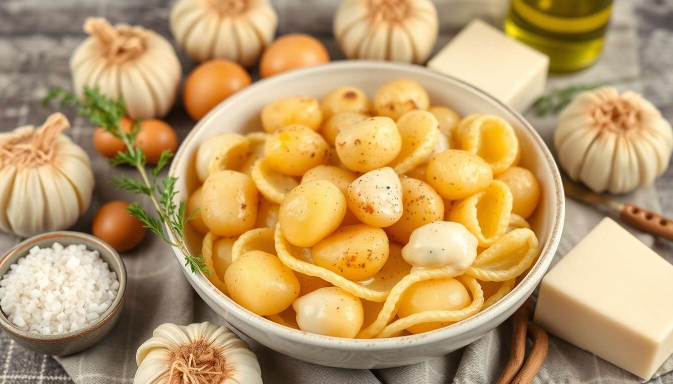 Recette de pommes de terre Bergerac, lampascioni et crème de parmesan