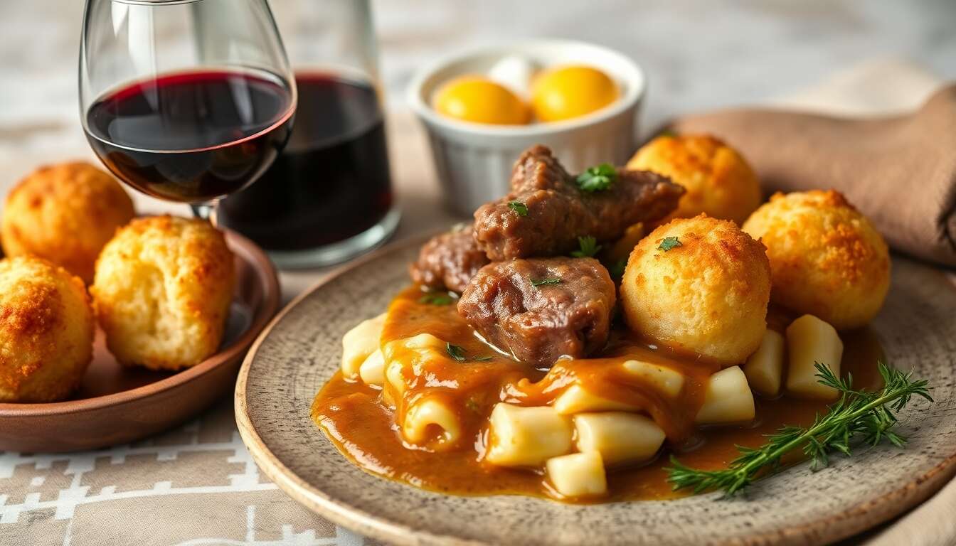 Langue de veau sauce Madère : recette gourmande avec croquettes