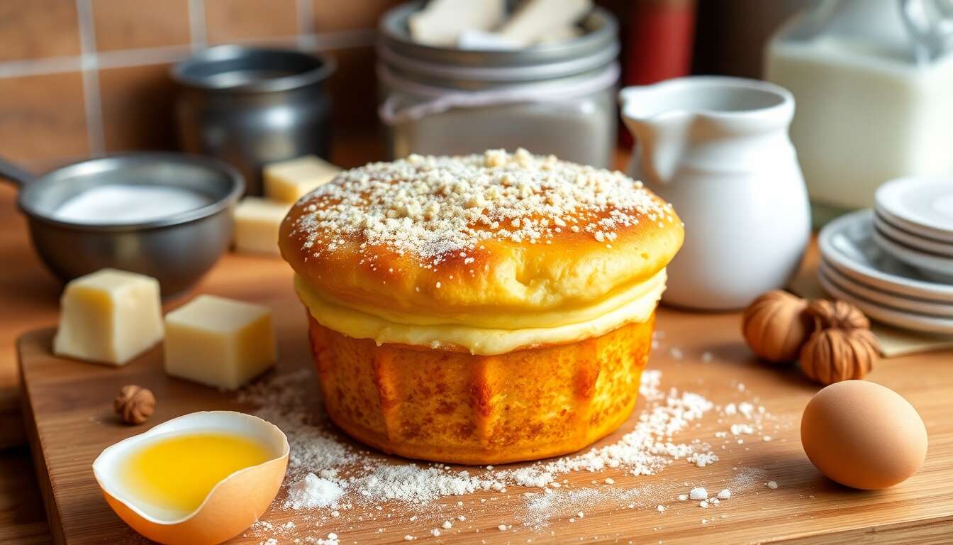 Soufflé au Comté et Mimolette : recette Gourmande et Colorée