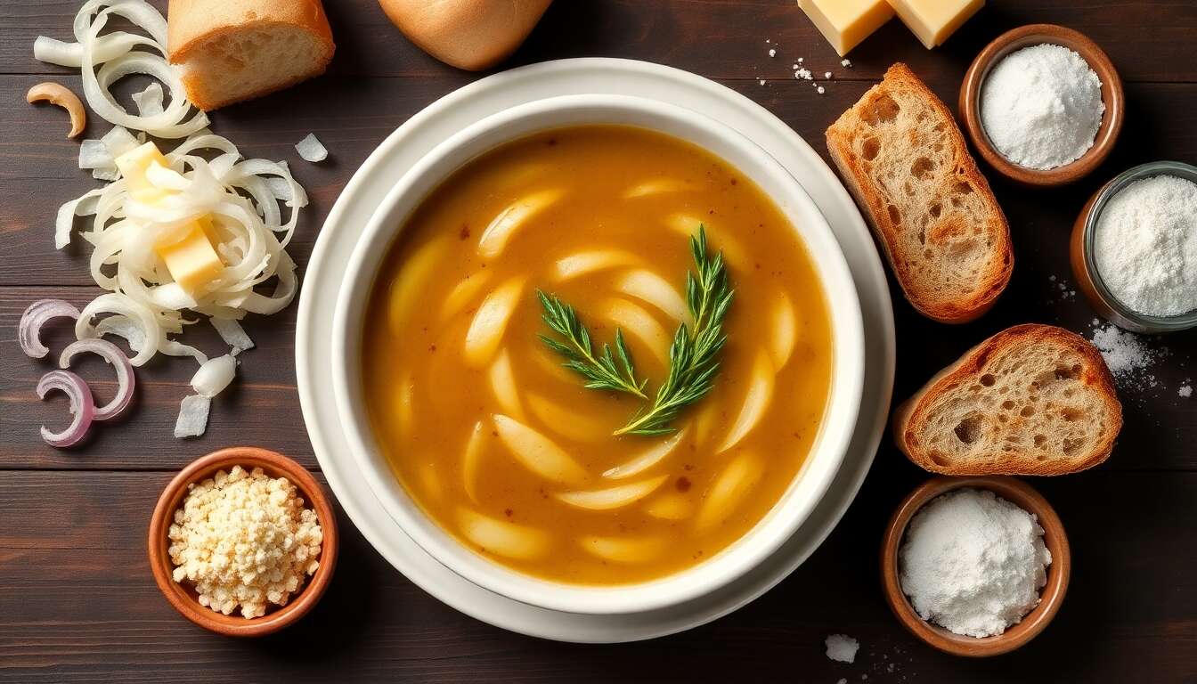 Recette de la traditionnelle soupe à l'oignon