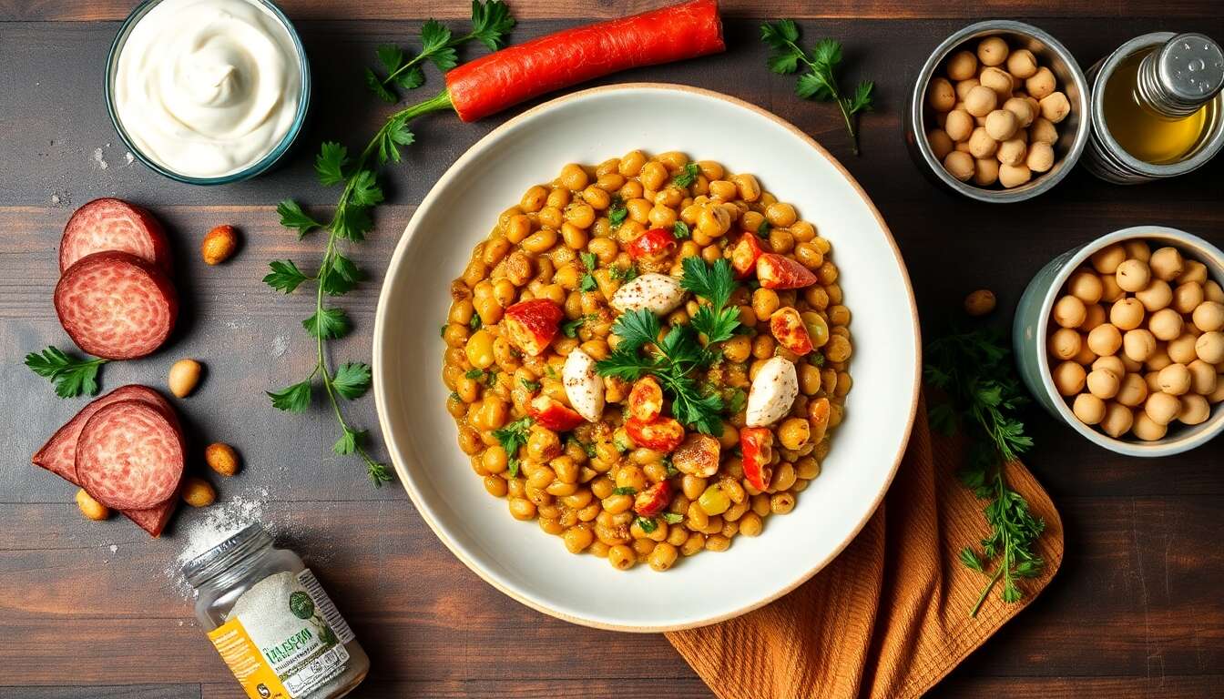 Poêlée de légumes au chorizo et crème de Roquefort : recette savoureuse