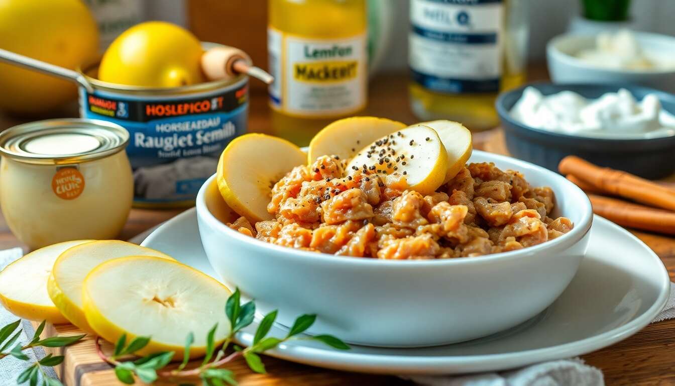 Rillettes de maquereau fumé au fromage blanc, raifort et Granny Smith