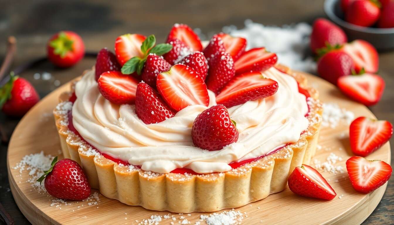 Tarte Fraise Express : sablé Breton & Crème Légère