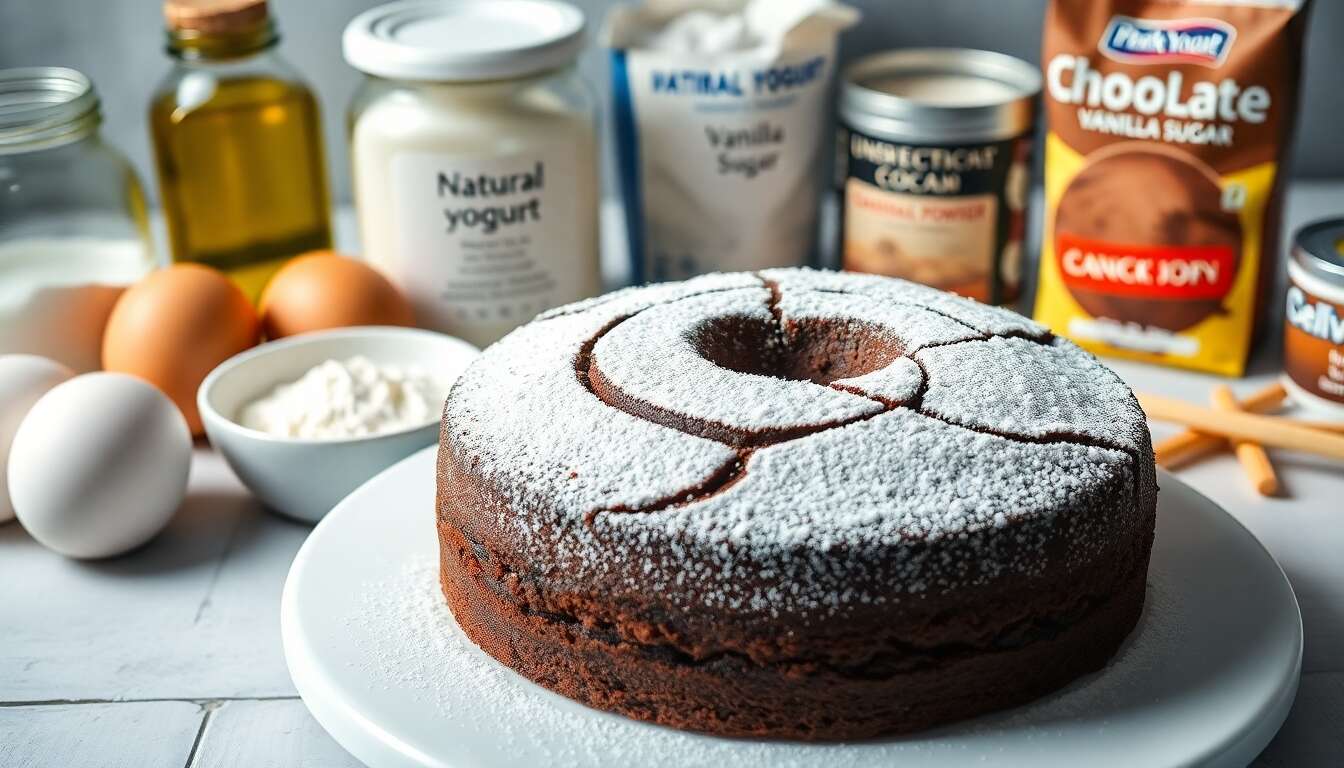 Gâteau yaourt-chocolat : moelleux rapide et facile