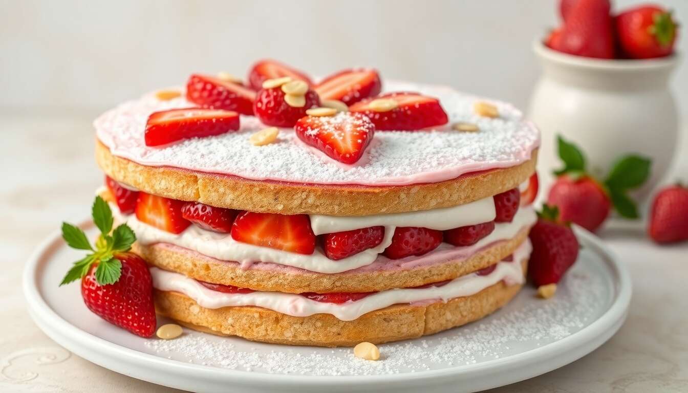 Layer Cake Fraisier : délice à la Fraise