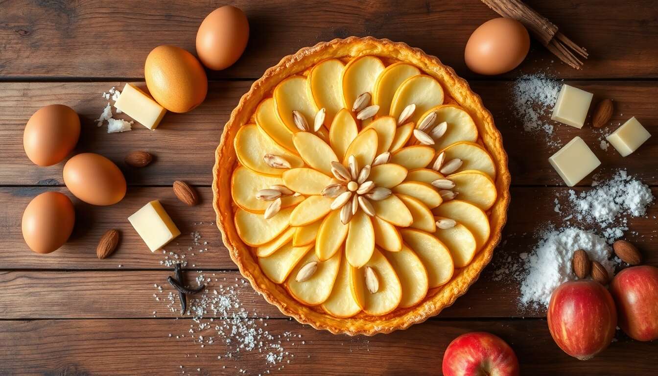 Tarte suisse aux pommes, sans pâte classique