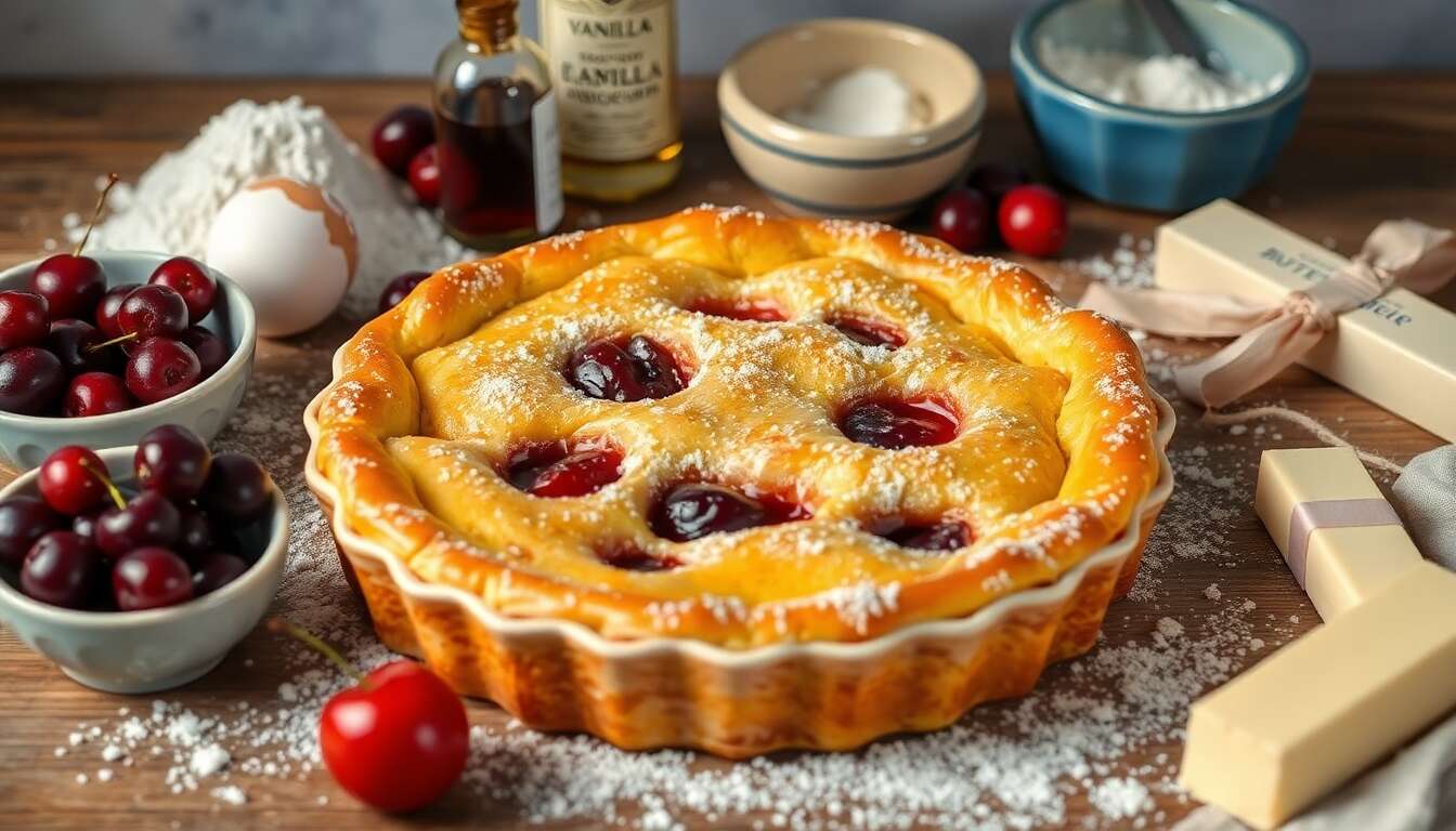 Clafoutis express aux cerises : prêt en 5 minutes !