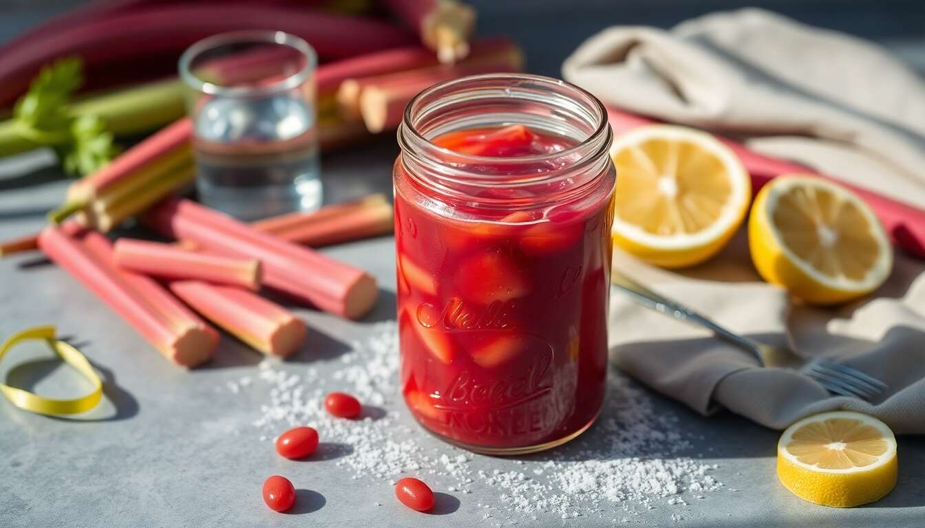 Confiture de rhubarbe allégée : régalez-vous à toute heure !