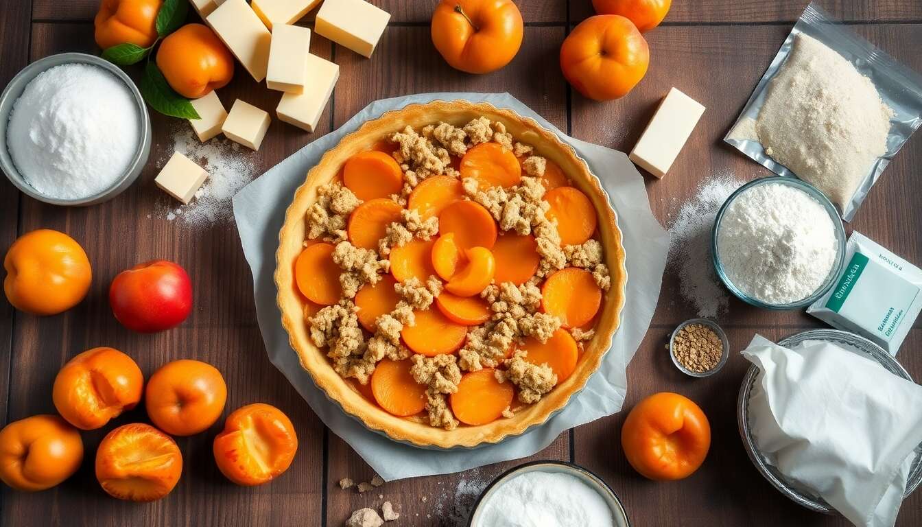 Délice d'abricots : tarte crumble irrésistible