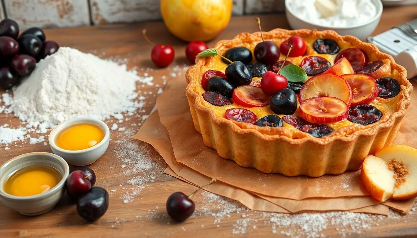 Délices de Clafoutis et Flognarde : cerises, prunes ou Pommes