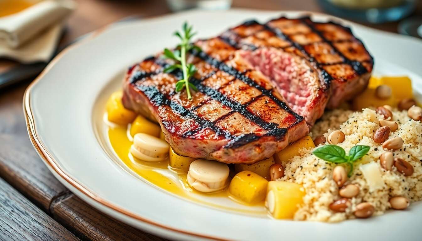 Côte de veau aux topinambours rôtis et pesto : une recette gourmande