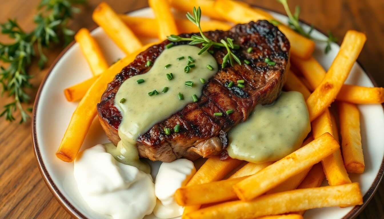 Recette de steak au poivre vert et frites maison
