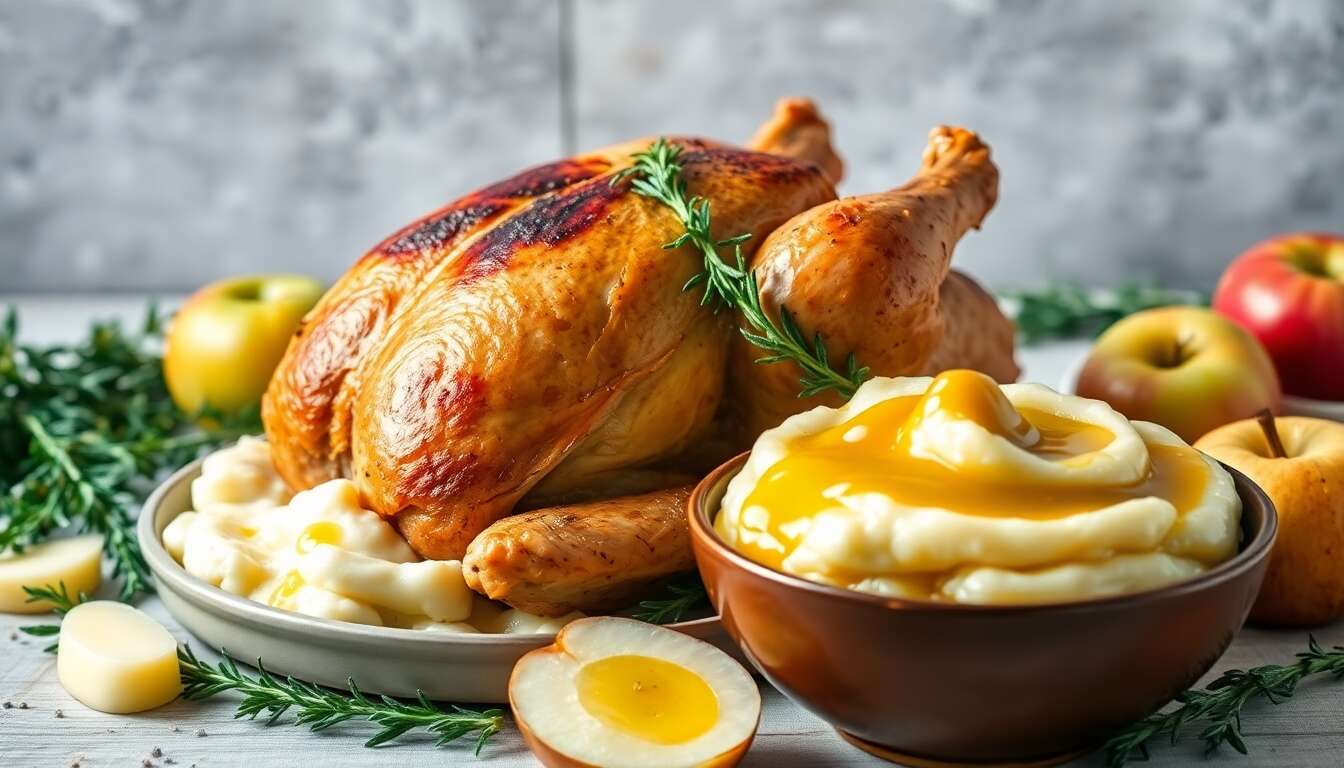 Recette Parfaite : poulet Rôti, compote et Purée Maison