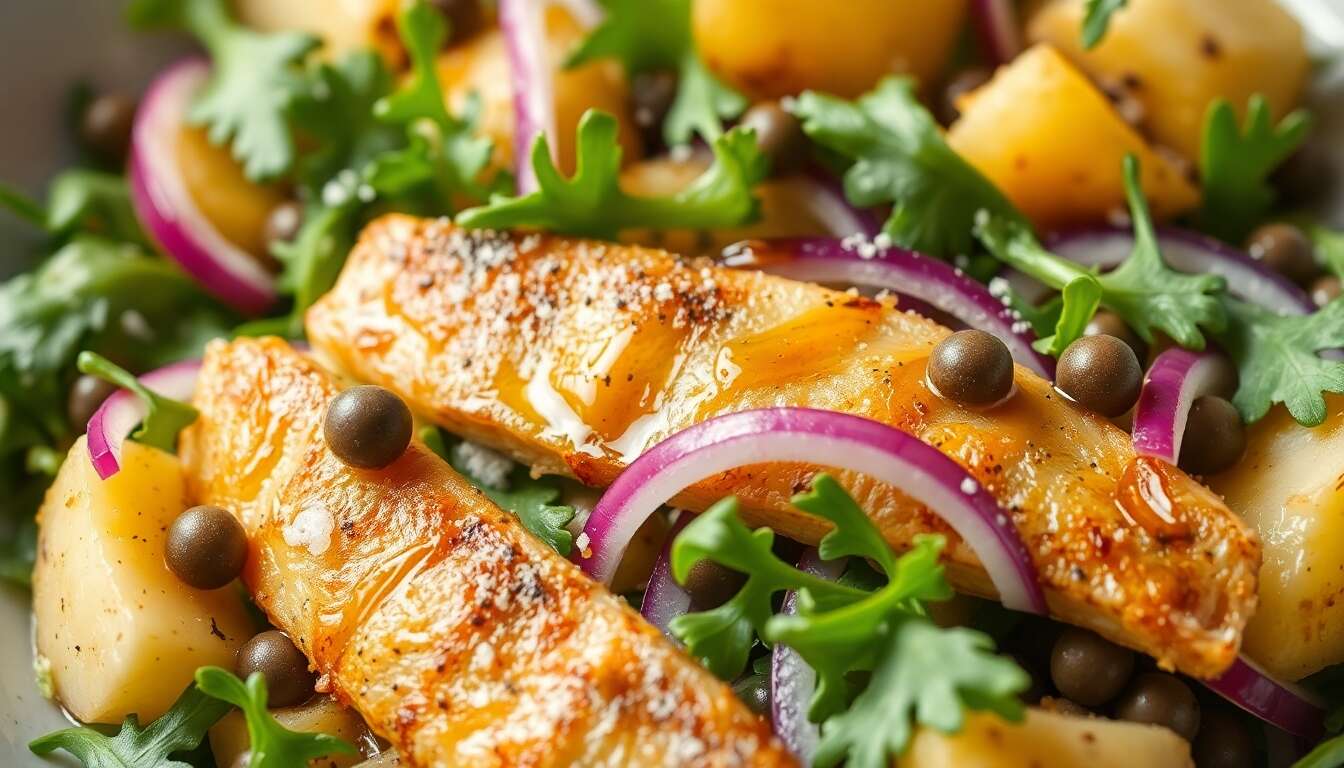 Salade de pommes de terre, sardines et roquette : recette savoureuse