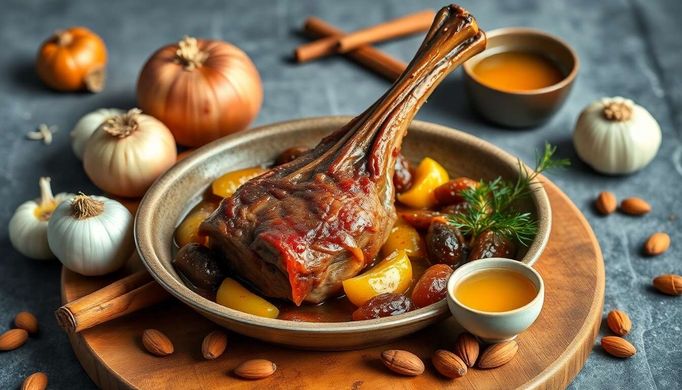 Recette de tajine à la souris d'agneau