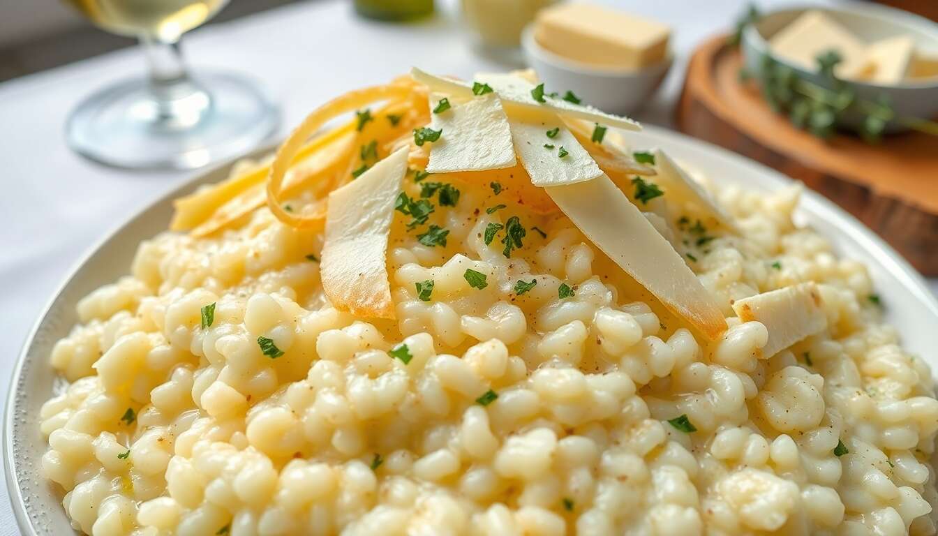 Recette : risotto bianco au chou-rave et Comté