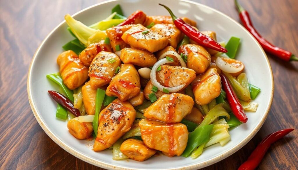 Recette de wok poulet et chou chinois, saveurs sino-vietnamiennes